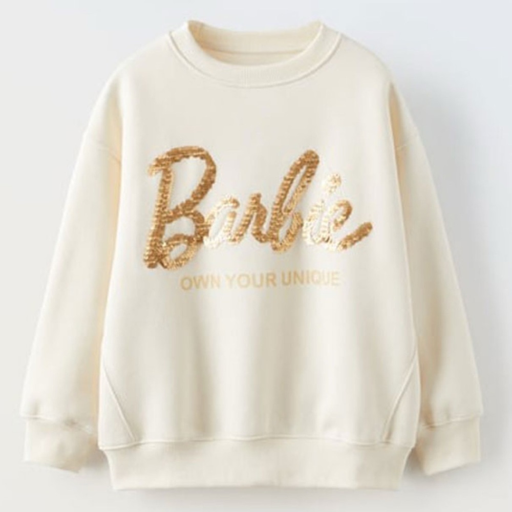 Zara Cream and Gold Kids Sweater